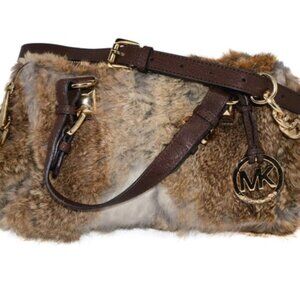 Michael Kors Satchel Genuine Rabbit Fur